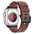 Pikkukuva 2 / 8: Horween nahkarannekello Apple Watchille 42/44/46/49mm - Tummanruskea Tumman ruskea