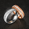 Miniatyrbillede 4 af 4: Elegant ring Titanium stål Sølv 17.4 mm