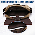 Miniatyrbild 4 av 4: Messenger bag Crossbody väska i canvas och läder Mörkblå