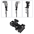 Miniatyrbillede 2 af 2: Kamera Flash Mount Drejeligt Light Stand Bracket med Paraply Reflector Holder