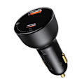 Miniatyrbild 5 av 11: Billaddare Baseus Superme, USB, USB-C, 100W + USB-C-kabel (svart)
