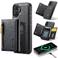 Miniatyrbillede 10 af 11: Magnetisk pung-cover til iPhone 16 Plus - Sort