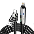 Miniatyrbild 2 av 2: 4-i-1 USB-C/USB-A till USB-C/Lightning-kabel Blitzwolf BW-HDC6 1,2m 240W RGB (svart)