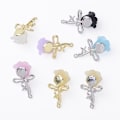 Miniatyrbillede 3 af 4: Rose Flower Charms Smykkefremstilling Charms DIY Smykker Sort