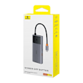 Miniatyrbillede 9 af 11: Hub 6in1 Baseus Metal Gleam 2-serien, USB-C til 2xUSB 3.0 +USB-C + HDMI + USB-C PD + Ethernet RJ45