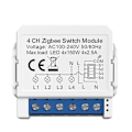 Miniatyrbillede 1 af 4: ZigBee Smart Switch Module - 4 Gang, White, Zero Neutral