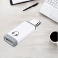 Miniatyrbild 3 av 3: FD11 Type-C Hane till Lightning Hona Adapter - Vit