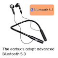Miniatyrbild 3 av 5: Trådlösa Sporthörlurar med Bygel Bluetooth 5.3 Svart