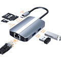Miniatyrbillede 2 af 4: 5-i-1 USB-C Hub med Ethernet, SD/TF-kortlæser