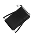 Miniatyrbild 3 av 4: Crossbody-telefonväska för kvinnor, multifunktionsaxelväska i PU-läder Svart