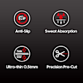 Miniatyrbillede 3 af 4: Forbedrede Grip Mouse Stickers til Logitech G102 Guld