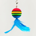 Miniatyrbild 3 av 5: Cat Interactive Toy Set, Handheld Feather Teaser Wand Blå