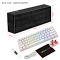 Miniatyrbild 3 av 6: Mekaniskt tangentbord med 61 tangenter - Vitt RGB-bakgrundsbelyst tangentbord som kan bytas under hot