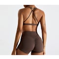 Pikkukuva 1 / 9: Criss Cross -urheiluliivit ja -leggingsit -setti kahvia L