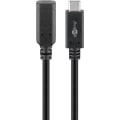 Miniatyrbild 1 av 2: USB-C™-förlängning USB 3.2 generation 2, 1 m, svart