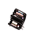 Miniatyrbild 2 av 6: Crossbody-väska för män för telefon, liten axelväska i PU-läder Svart