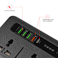 Pikkukuva 6 / 6: Universal Power Strip pikalatauksella - BKL-04 Musta