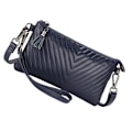Miniatyrbild 4 av 5: Kvinnors clutchväska i äkta läder, kompakt crossbody-väska Blå