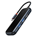 Miniatyrbillede 10 af 11: Hub 5in1 Baseus AcmeJoy-serien USB-C til 2xUSB 3.0 + USB 2.0 + USB-C PD + HDMI (mørkegrå)