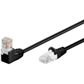 Miniatyrbild 1 av 5: Patchkabel CAT 5e, 1x 90° vinklad, U/UTP, svart, 5 m