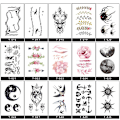 Miniatyrbild 3 av 4: Tillfällig tatueringsdekal - Blommig hjortdesign