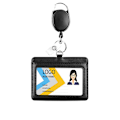 Miniatyrbild 1 av 3: RFID-blockerande märkeshållare med infällbar rulle model 1 Svart