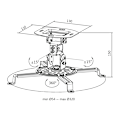 Miniatyrbild 8 av 8: Projektorfäste Universal 150mm