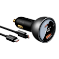 Miniatyrbillede 7 af 10: Biloplader Baseus Superme, USB, USB-C, 140W (sort)