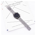 Miniatyrbild 4 av 4: Ljusgrått canvasarmband med silverspänne 22 mm