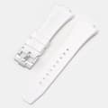 Klockarmband i Silikon för Tissot PRX Series White Silver buckle White