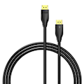 Miniatyrbillede 2 af 6: DisplayPort 1.4-kabelventilation HCDBG 1,5m, 8K 60Hz/4K 120Hz (sort)
