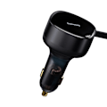 Miniatyrbild 4 av 11: Billaddare Baseus Njutning med kabel USB-C + Lightning 3A, 30W (svart)