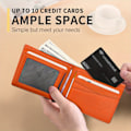 Miniatyrbillede 2 af 4: Slim Bifold Tegnebog til Mænd, Mellemstore Kortspor, RFID-Blokering model 1