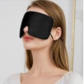 Miniatyrbillede 1 af 3: Oversized silke sovemaske til mænd og kvinder Sort