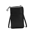 Miniatyrbild 1 av 4: Crossbody-telefonväska för kvinnor, multifunktionsaxelväska i PU-läder Svart