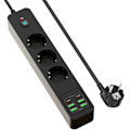 Pikkukuva 1 / 6: BKL-03 EU Power Strip 6 USB-portilla Musta