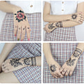 Miniatyrbild 1 av 5: Paket med 10 ark tillfälliga tatueringar model 2