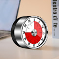 Miniatyrbillede 2 af 5: Magnetisk mekanisk timer/nedtællingsur Sølv