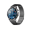 Miniatyrbillede 7 af 11: Smartwatch med EKG, pulsmåler, blodtryksmåler og skridttæller Sort Milanese rem
