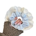 Pikkukuva 1 / 5: Lace Trim Scrunchie Sininen
