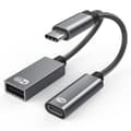 USB-C (han) til USB (hun) + USB-C PD ladestik og OTG adapter USB 2.0