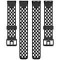 Miniatyrbillede 10 af 11: Udskiftningsrem til Huawei Band 10/9/8 - åndbart design med huller Sort