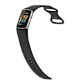 Miniatyrbillede 4 af 6: Silikone urrem til Fitbit Charge 5 Charge 6 Sort S