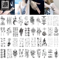 Miniatyrbillede 1 af 4: Vandtætte midlertidige tatoveringsmærkater i 40 dele