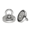 Miniatyrbillede 5 af 5: Super stærk neodymmagnet / fiskemagnet Sølv 20 mm