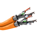 Miniatyrbild 1 av 4: CAT 7A nätverkskabel, duplexS/FTP (PiMF), orange