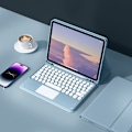 Miniatyrbild 3 av 3: Bluetooth-tangentbordsfodral för Galaxy Tab S7 FE Blå
