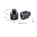 Miniatyrbillede 1 af 3: Stativ gevindadapter M12 til 1/4" han - 5-pak M5