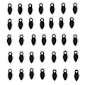 Miniatyrbillede 1 af 5: Clips til billedramme (50 stk.) Sort