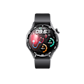 Miniatyrbillede 2 af 11: Smartwatch med EKG, pulsmåler, blodtryksmåler og skridttæller Sort silikone rem